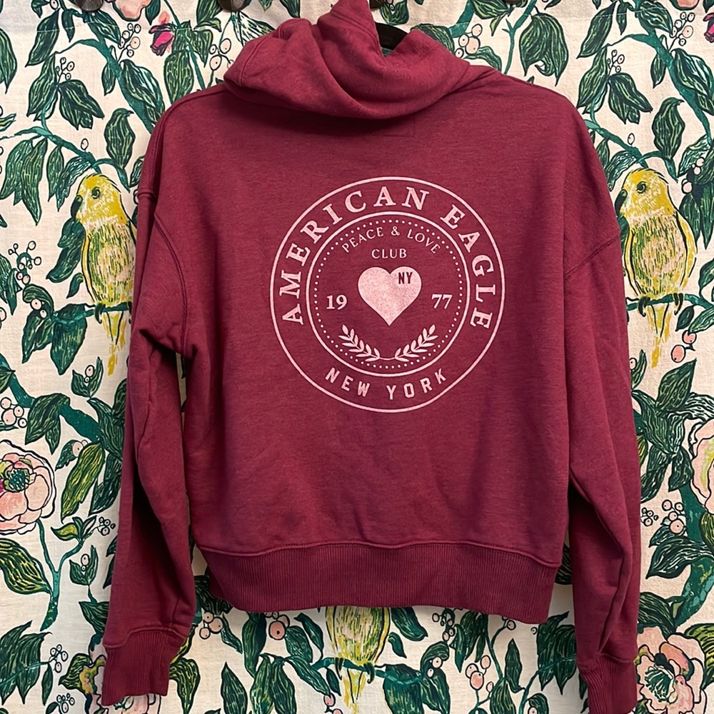American Eagle Purple Full Zip Hoodie